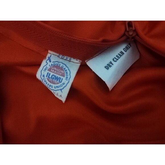 Vintage Embroidered Beaded Red & Gold Dress Gown by Jeannene Booher 80's Elegant - Picture 13 of 13